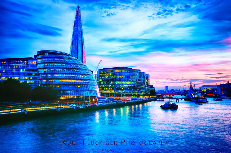 Evening at LondonBridgeCity HDR Image