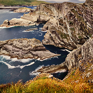 long exposure image from the Kerry Cliffs
